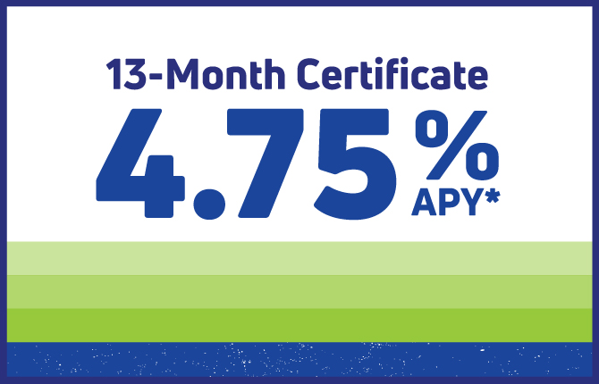 13-Month Certificate 4.75% APY*