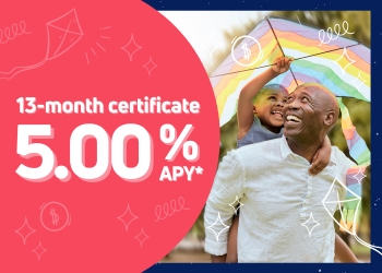 13-month certificate special 5.00% APY*