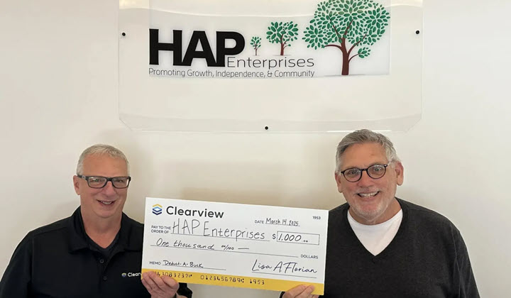 Gallery Image: Bob with recipient, HAP Enterprises Inc.