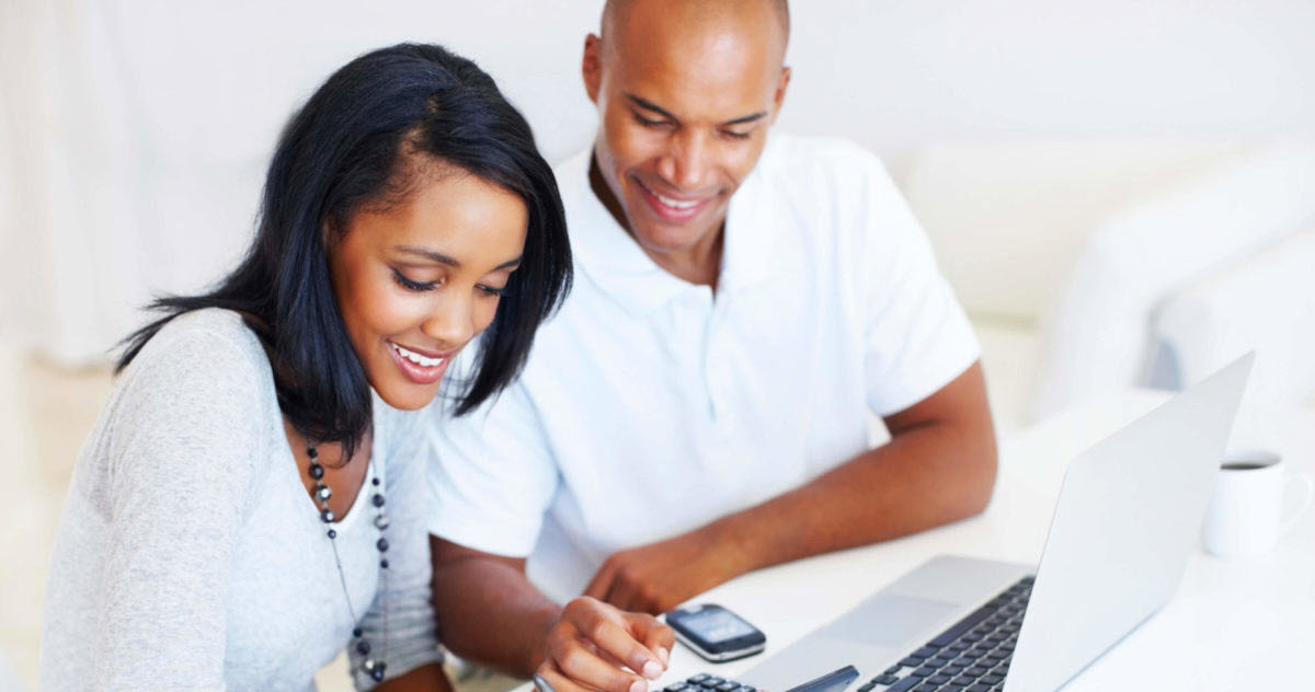 couple reviewing finances