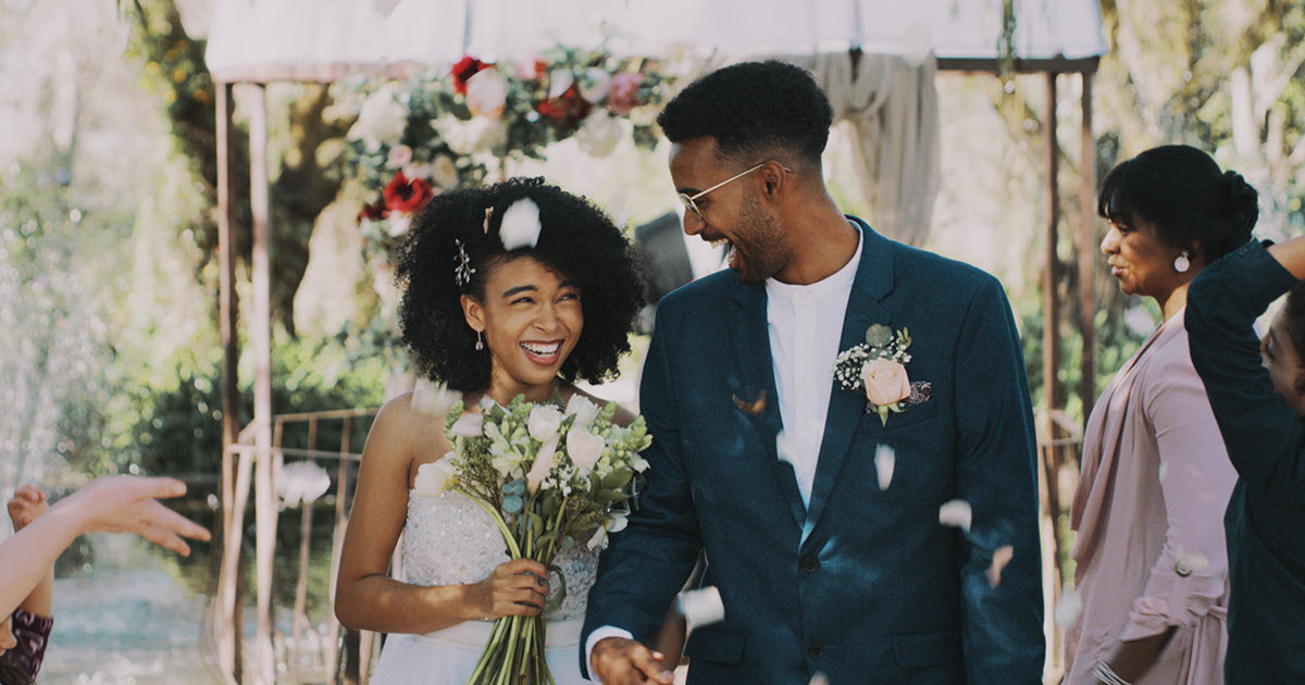 happy newlyweds