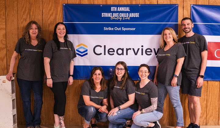 Clearview community at bowling event