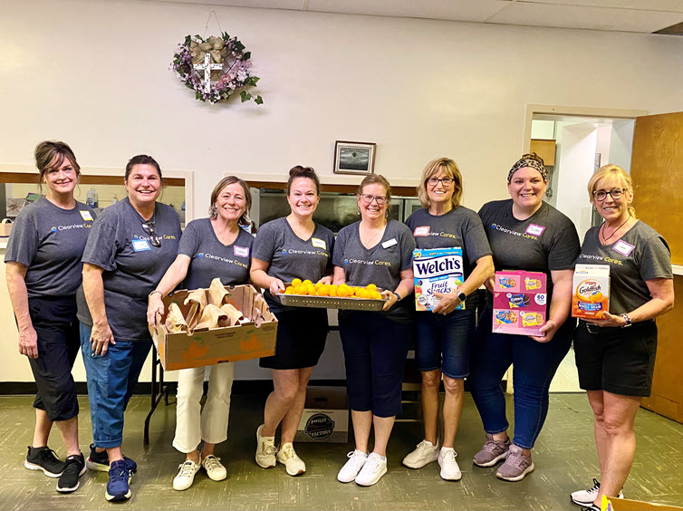 group of clearview volunteers