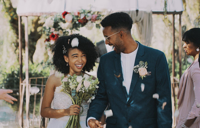 happy newlyweds