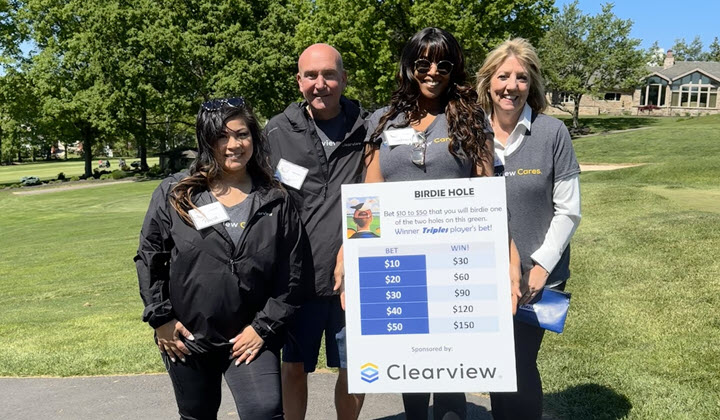 Clearview employees at Family Hospice Golf Outing