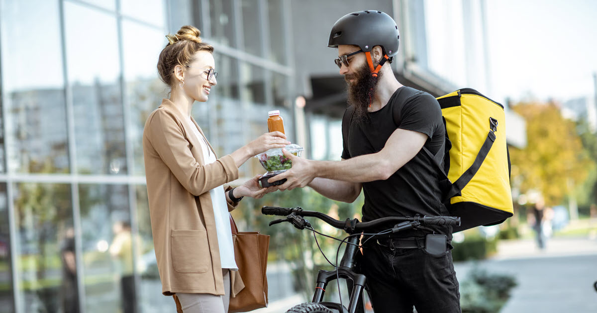 gig worker delivering food