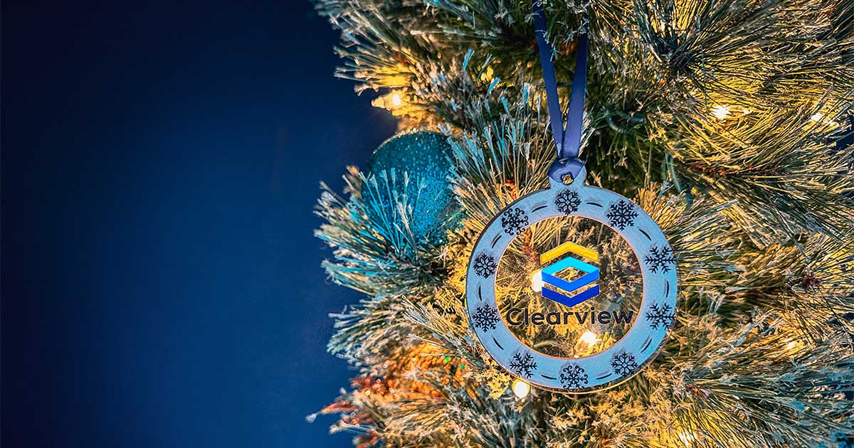 clearview christmas ornament
