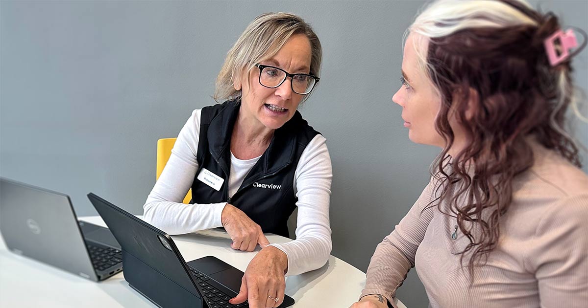 clearview staff discussing home equity