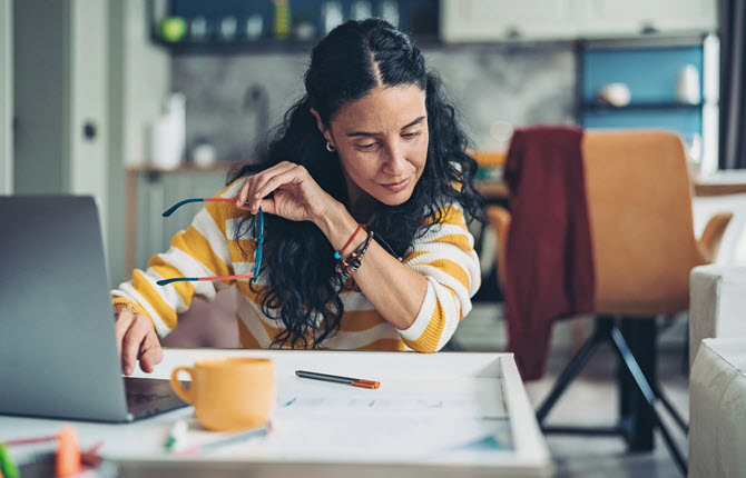 woman-reviewing-taxes