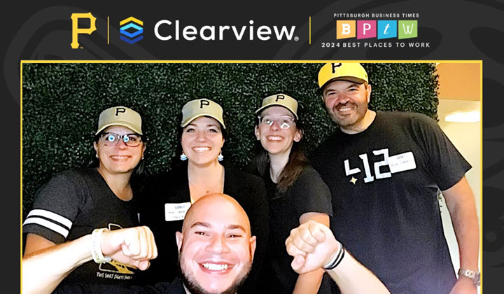 Employees celebrating win for best place to work