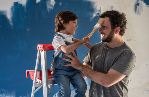 father-child-painting-home