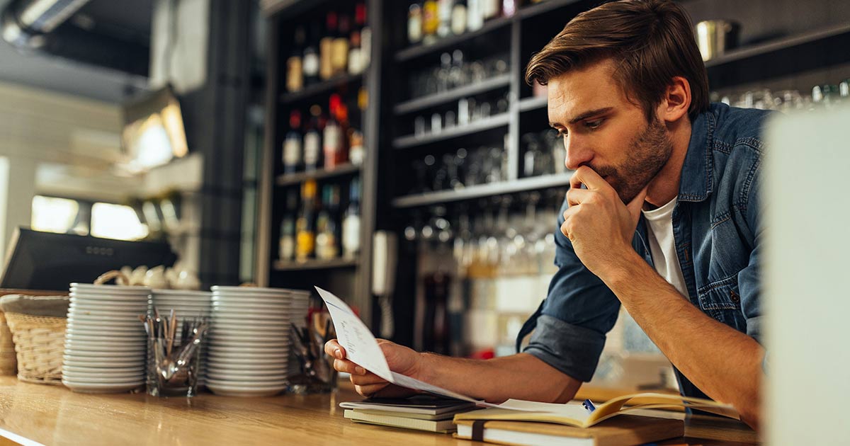 business owner managing finances