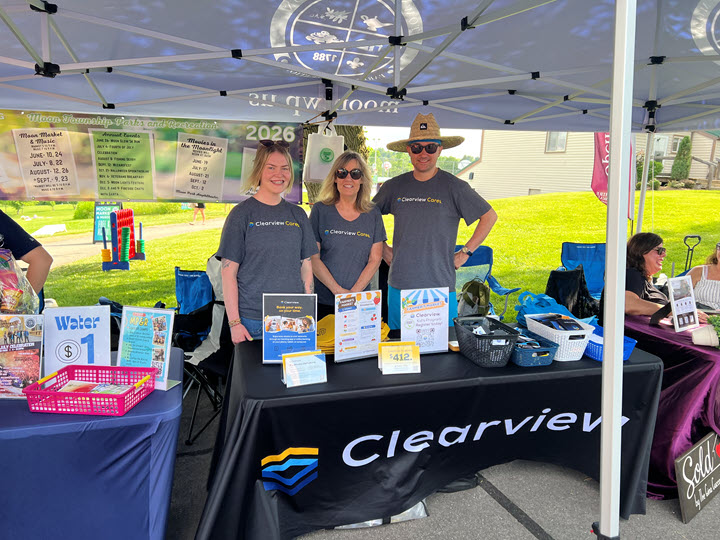 clearview cares volunteers at moon market and music