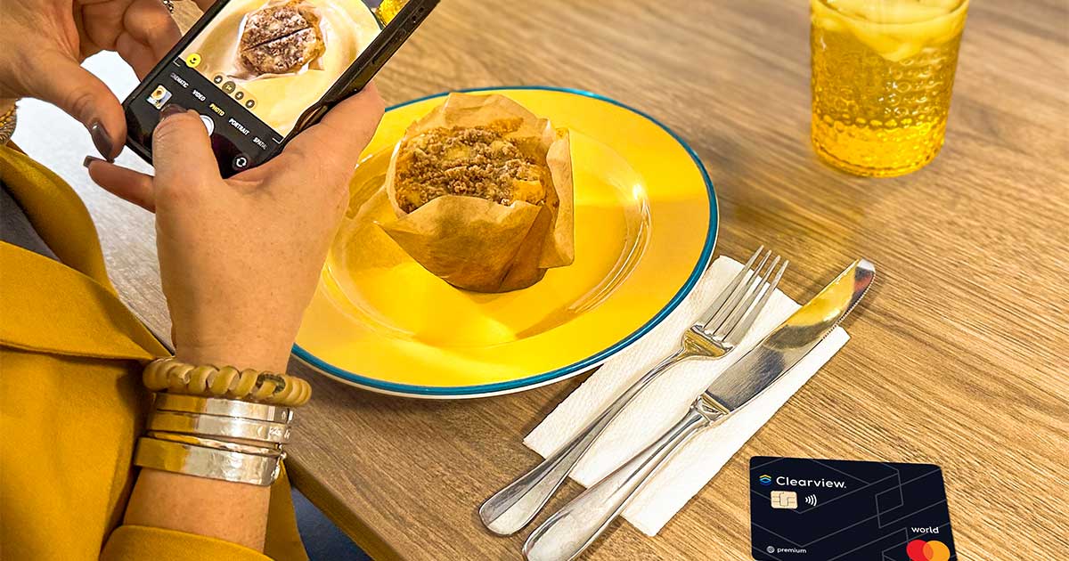 rewards card food photography