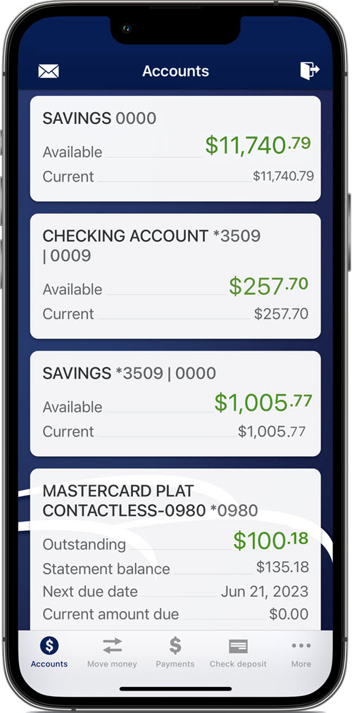 my accounts mobile screenshot