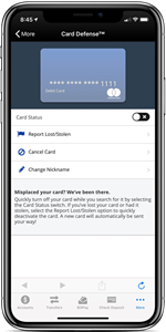 Card Defense Off - Mobile View